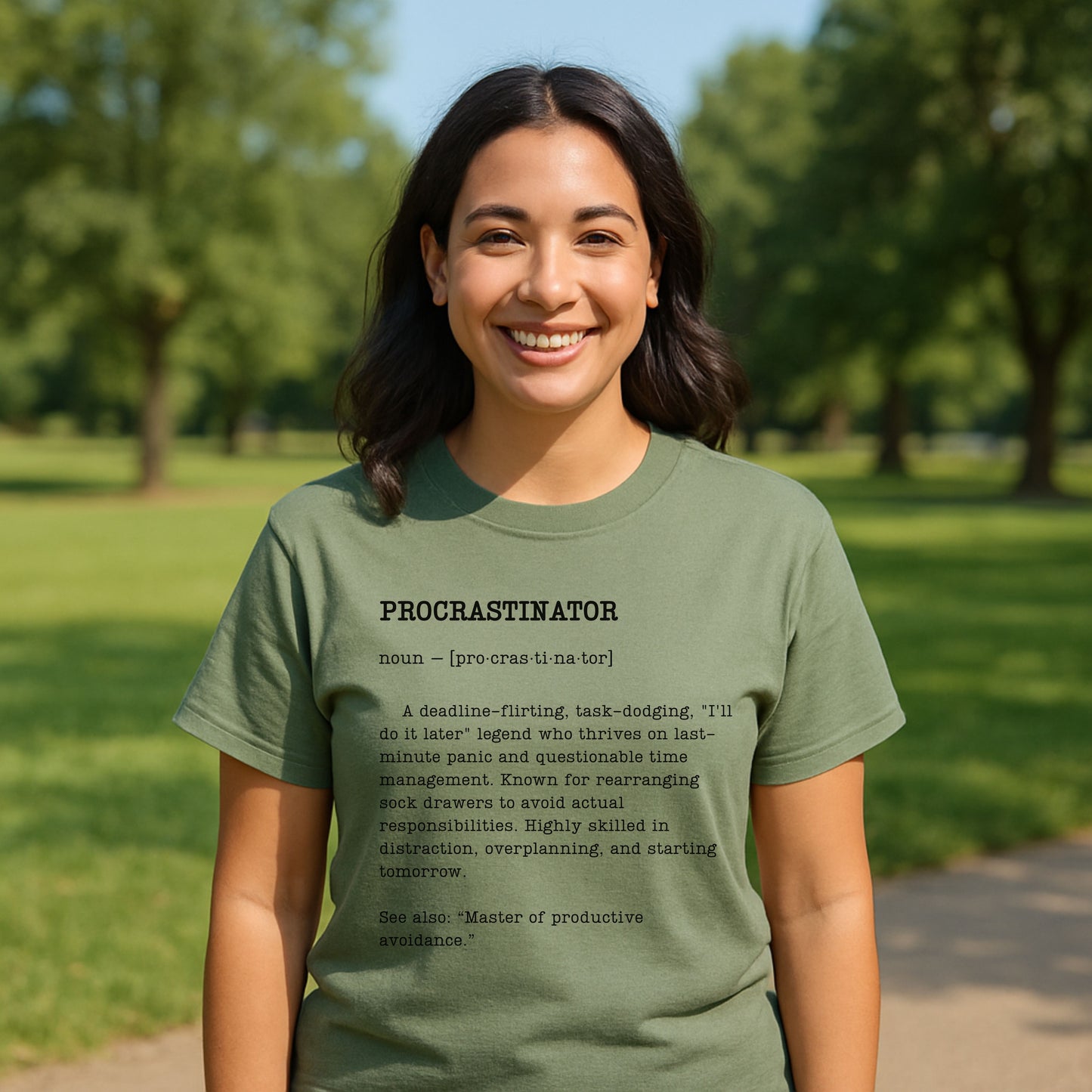 Funny Procrastinator T-Shirt – Sarcastic Dictionary Style Tee