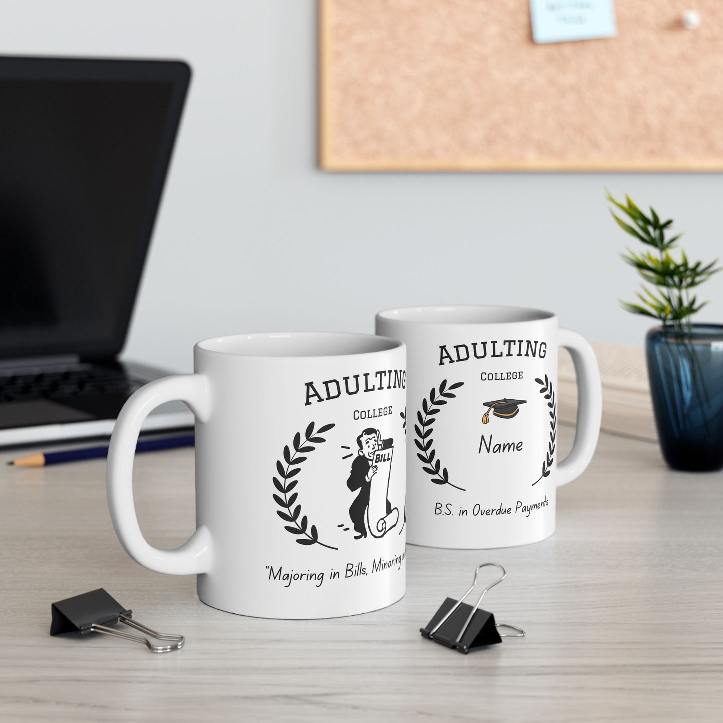 Adulting College Mug – Funny Personalized Gift for Grown-Ups