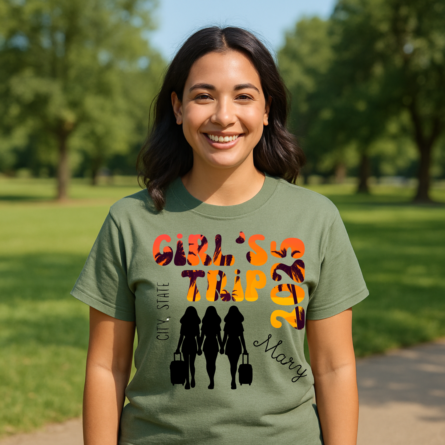 Girls Trip 2025 Custom Girls Trip Tee Road Trip Shirt for Women Matching Girls Trip Shirts Travel Squad Matching Tee Girls Trip 2