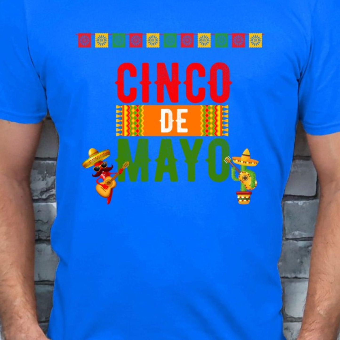 Cinco De Mayo T-Shirt with Chili Peppers, Fiesta Tee, Chili Pepper Shirt