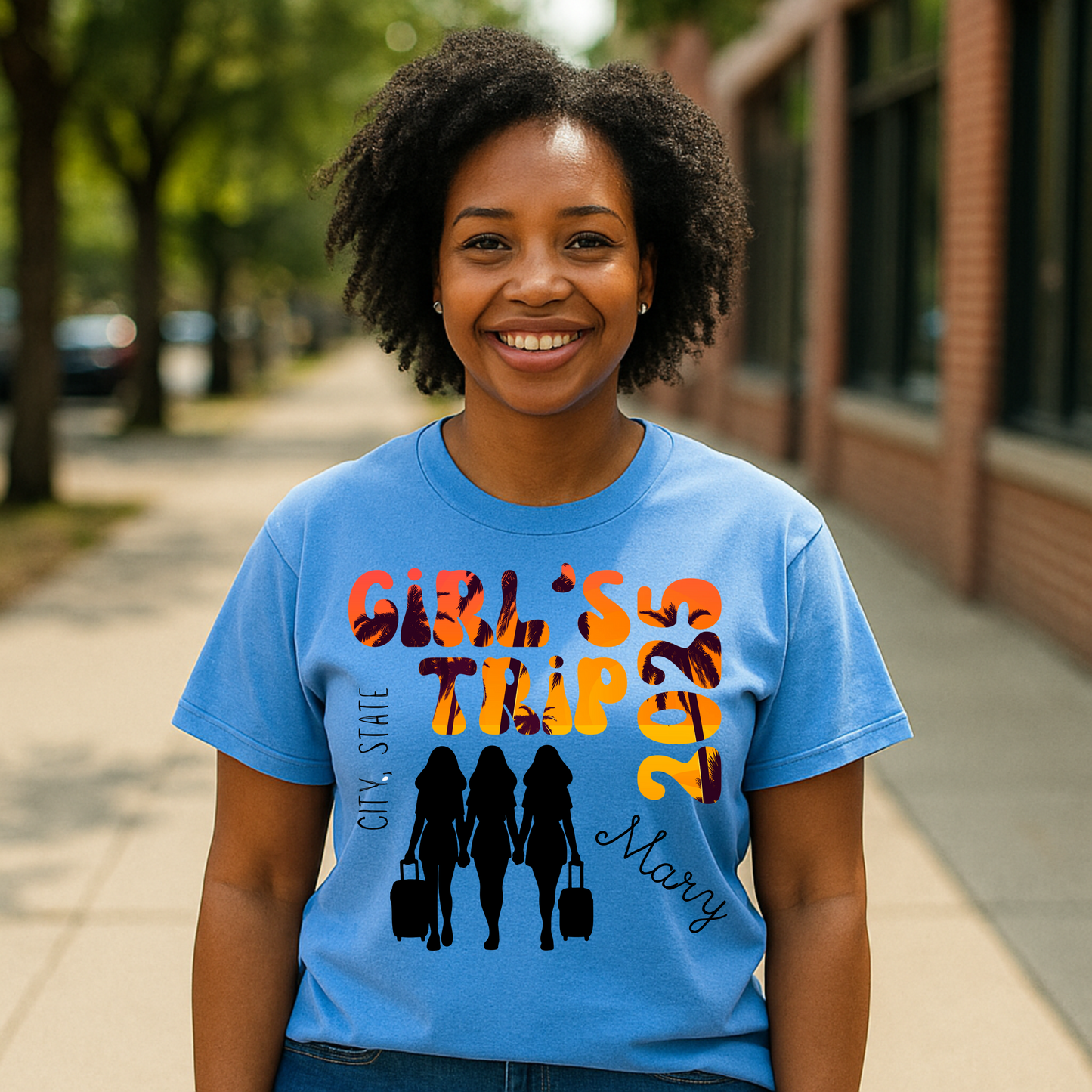 Girls Trip 2025 Custom Girls Trip Tee Road Trip Shirt for Women Matching Girls Trip Shirts Travel Squad Matching Tee Girls Trip 2