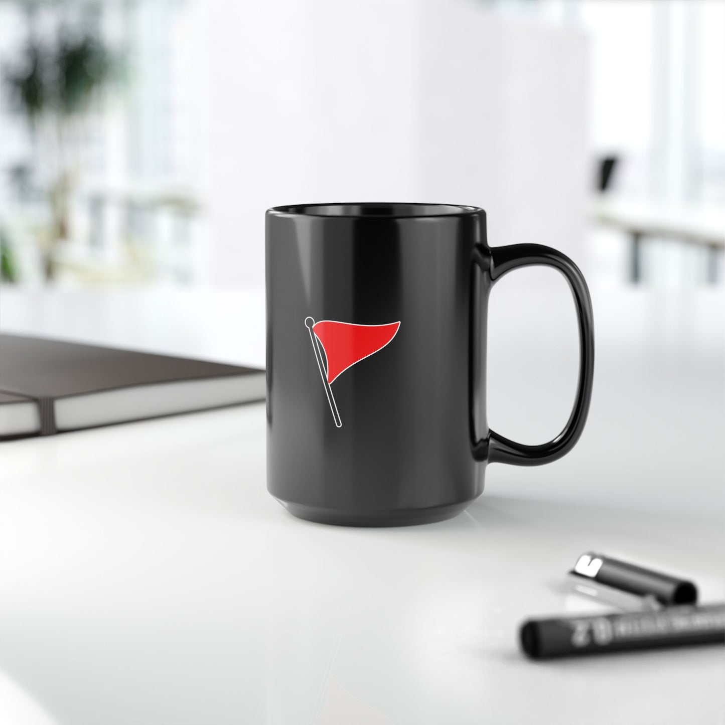 Red Flag Society Mug – Funny Dating Humor Coffee Cup | 11oz & 15oz White or Black Mug Gift