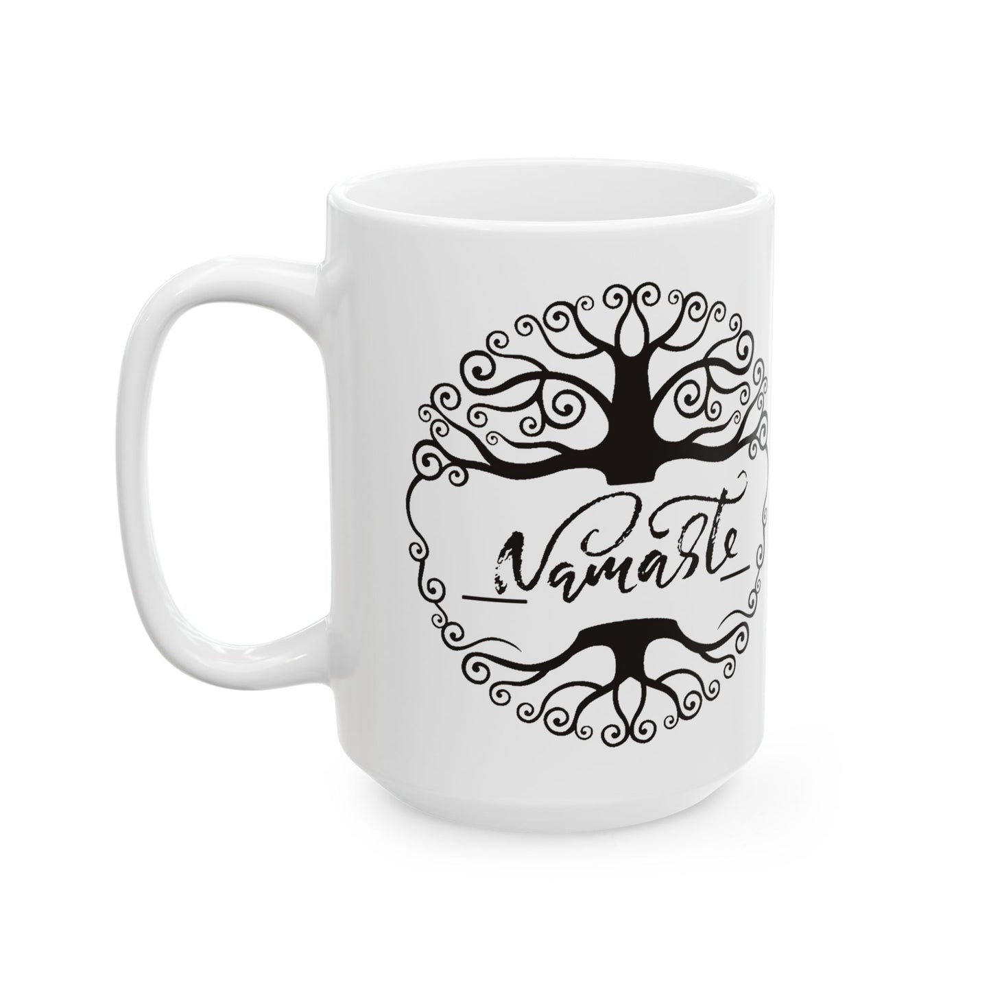 Namaste Tree of Life Mug – Yoga & Mindfulness Coffee Cup | Zen Spiritual Gift