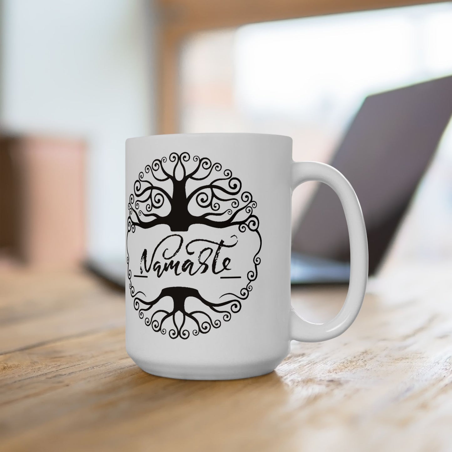 Namaste Tree of Life Mug – Yoga & Mindfulness Coffee Cup | Zen Spiritual Gift
