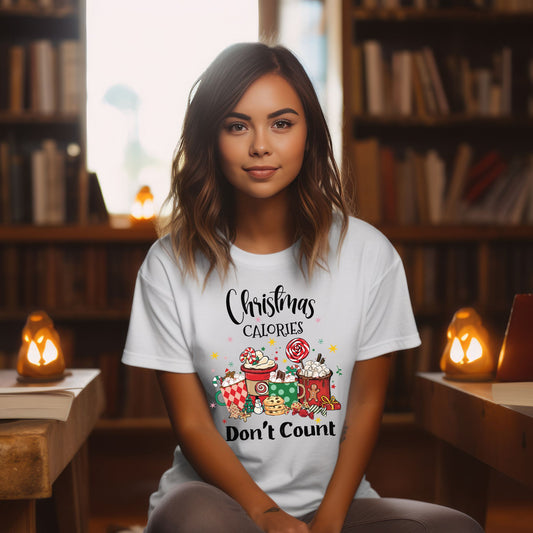 Christmas Calories Don't Count T-Shirt, Funny Christmas Tee, Holiday Shirt