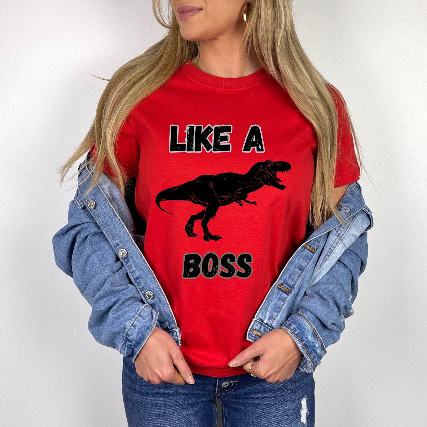 Like a Boss T-Rex T-Shirt – Funny Tyrannosaurus Rex Dinosaur Graphic Tee