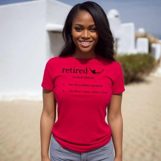 Retired Definition T-Shirt – Funny Retirement Shirt Definition Style Tee