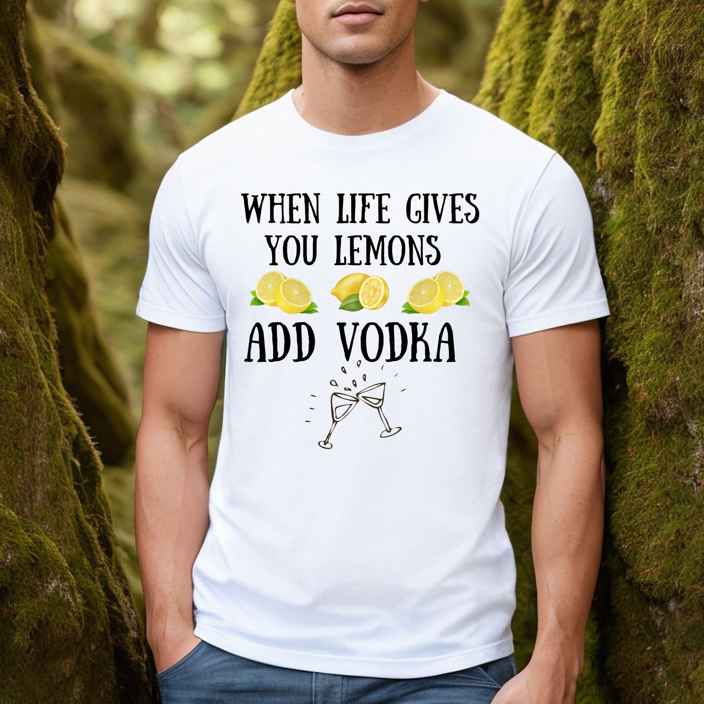 When Life Gives You Lemons Tee, Vodka TShirt, Martini Graphic T-Shirt