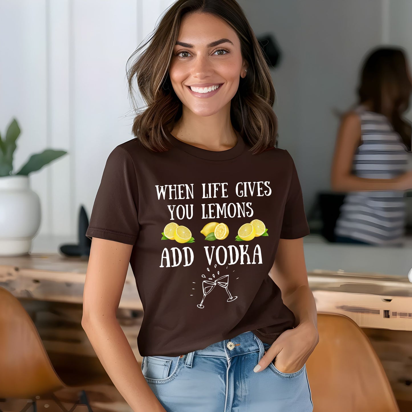 When Life Gives You Lemons Tee, Vodka TShirt, Martini Graphic T-Shirt