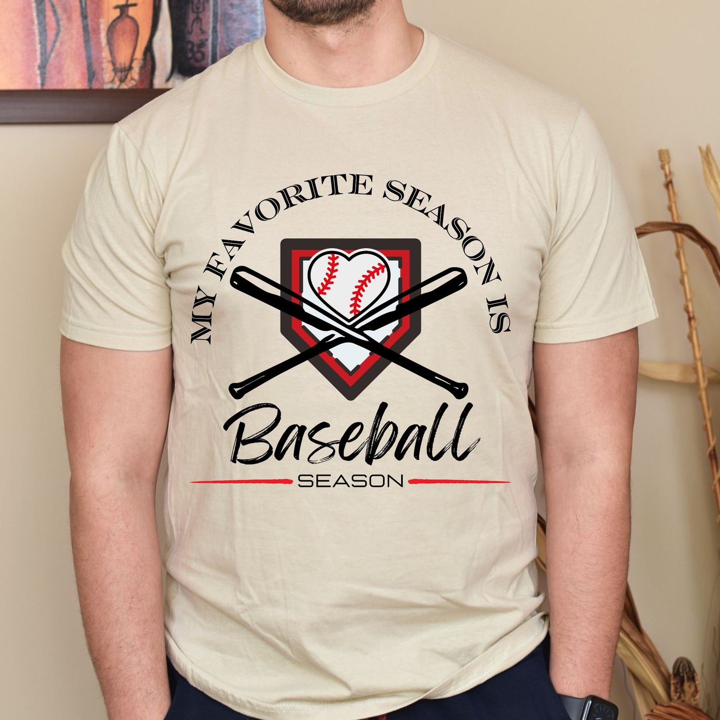 Baseball Shirt Baseball Fan Gift For Baseball Lover Favorite Season Baseball TShirt Sports Fan