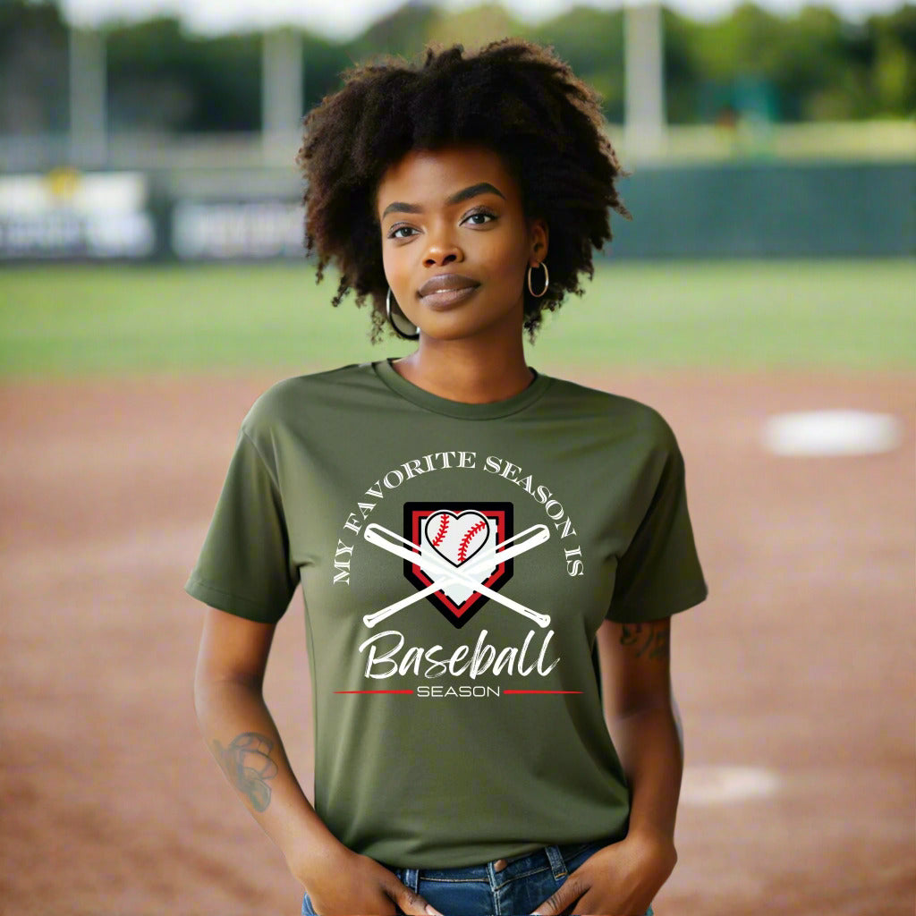 Baseball Shirt Baseball Fan Gift For Baseball Lover Favorite Season Baseball TShirt Sports Fan