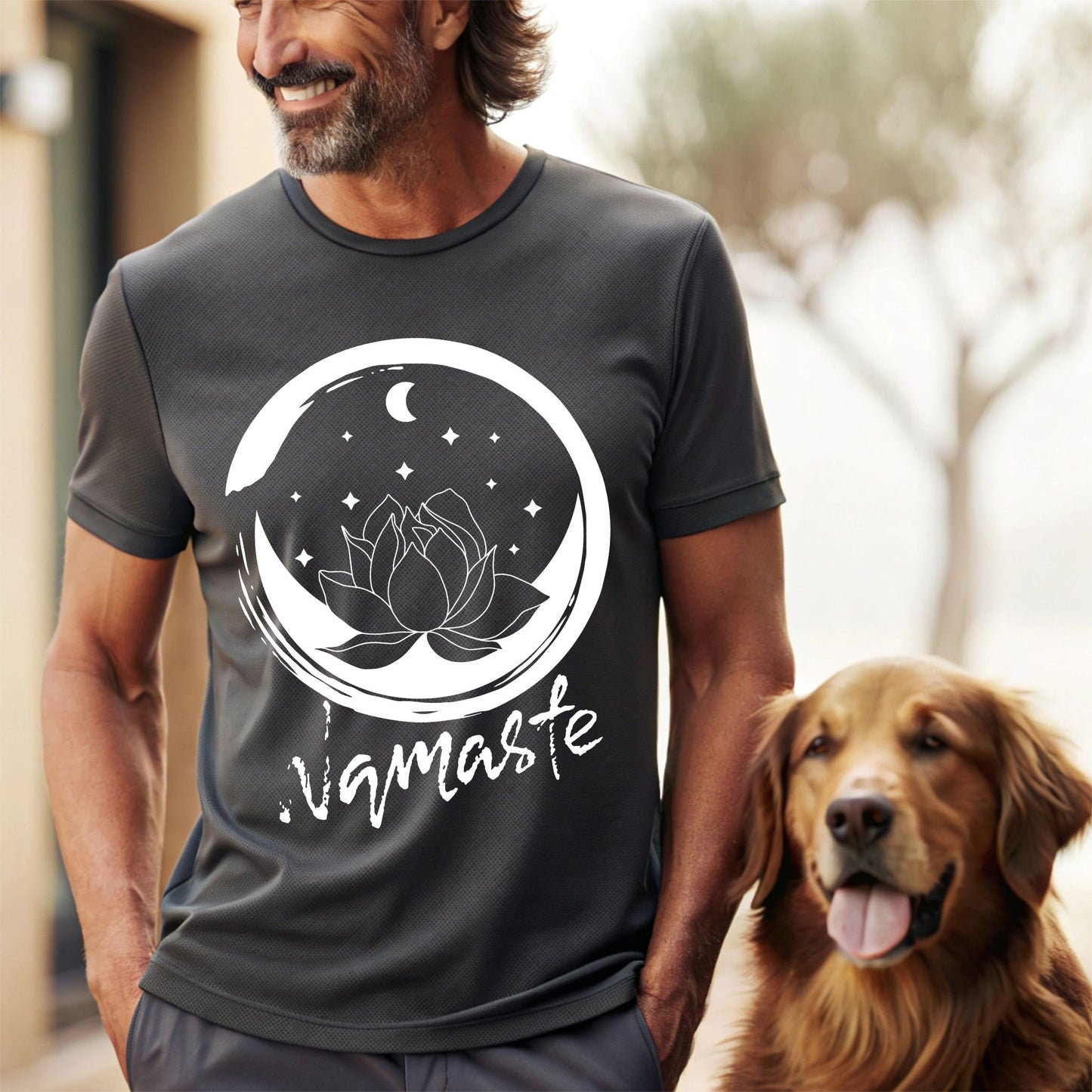 Namaste T-Shirt – Lotus Flower & Moon Graphic Tee for Yoga, Meditation & Mindfulness Lovers Namaste Shirt Yoga Shirt Meditation Shirt Yoga Gift Zen TShirt