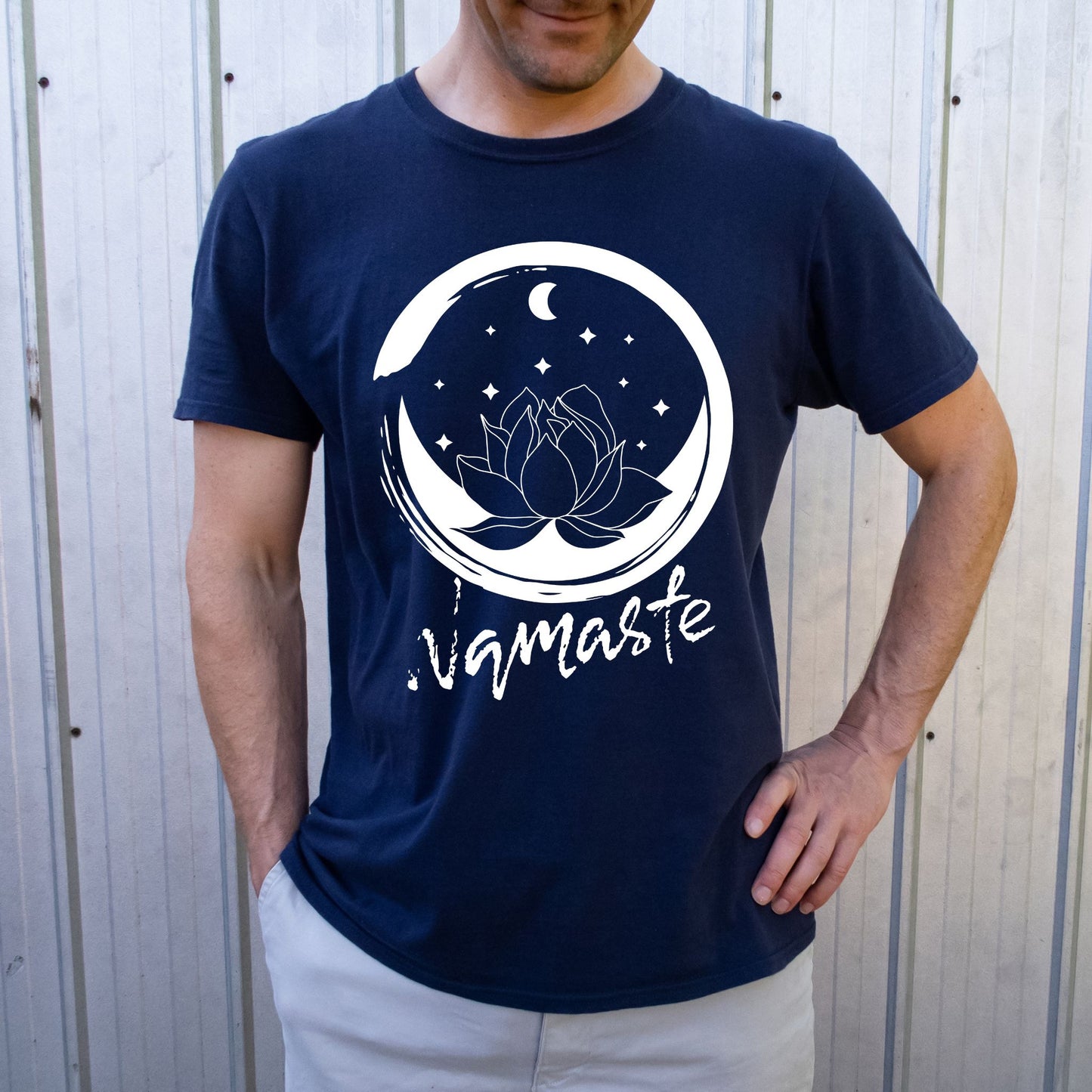 Namaste T-Shirt – Lotus Flower & Moon Graphic Tee for Yoga, Meditation & Mindfulness Lovers Namaste Shirt Yoga Shirt Meditation Shirt Yoga Gift Zen TShirt