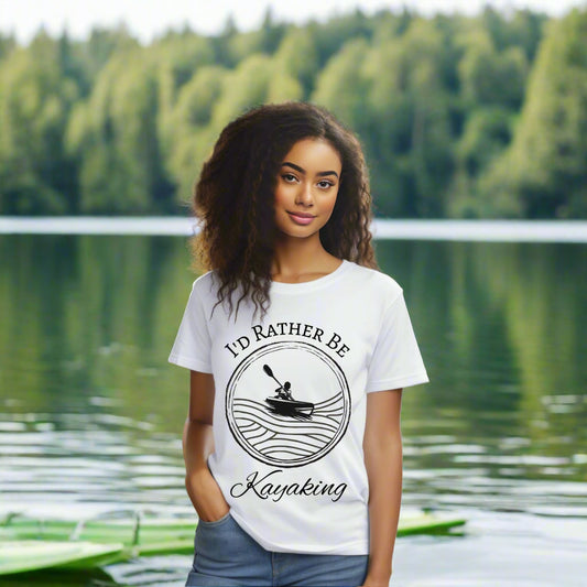 I'd Rather Be Kayaking T-Shirt, Kayak Life T-Shirt, River Shirt Kayak Lover Shirt,  Nature Lover Shirt, Kayak Gift, Adventure Shirt