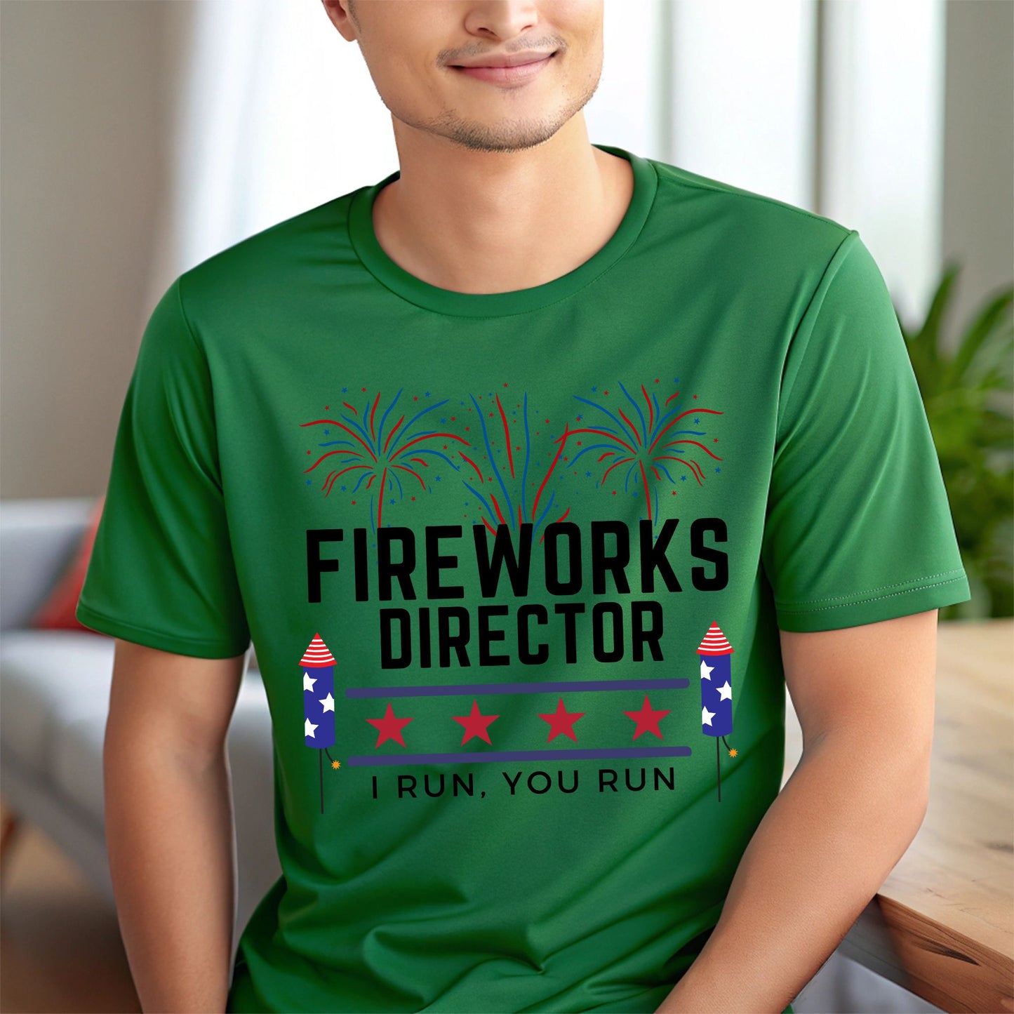 Fireworks Director T-Shirt Funny 4th of July Shirt  I Run You Run Fireworks Graphic Tee Fireworks Director Shirt Funny 4th of July Shirt