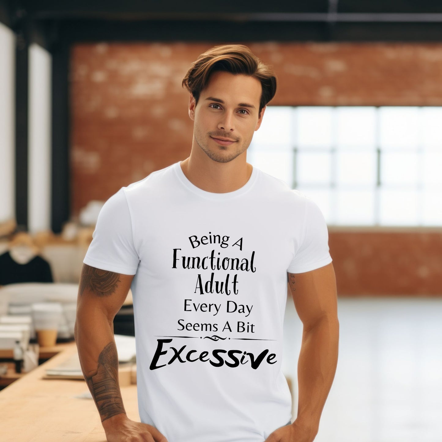 Being a Functional Adult Every Day Seems a Bit Excessive T-Shirt – Funny Introvert & Anti-Adulting Tee Hilarious Shirt Funny Adulting Shirt Sarcastic TShirtAdulting Gift