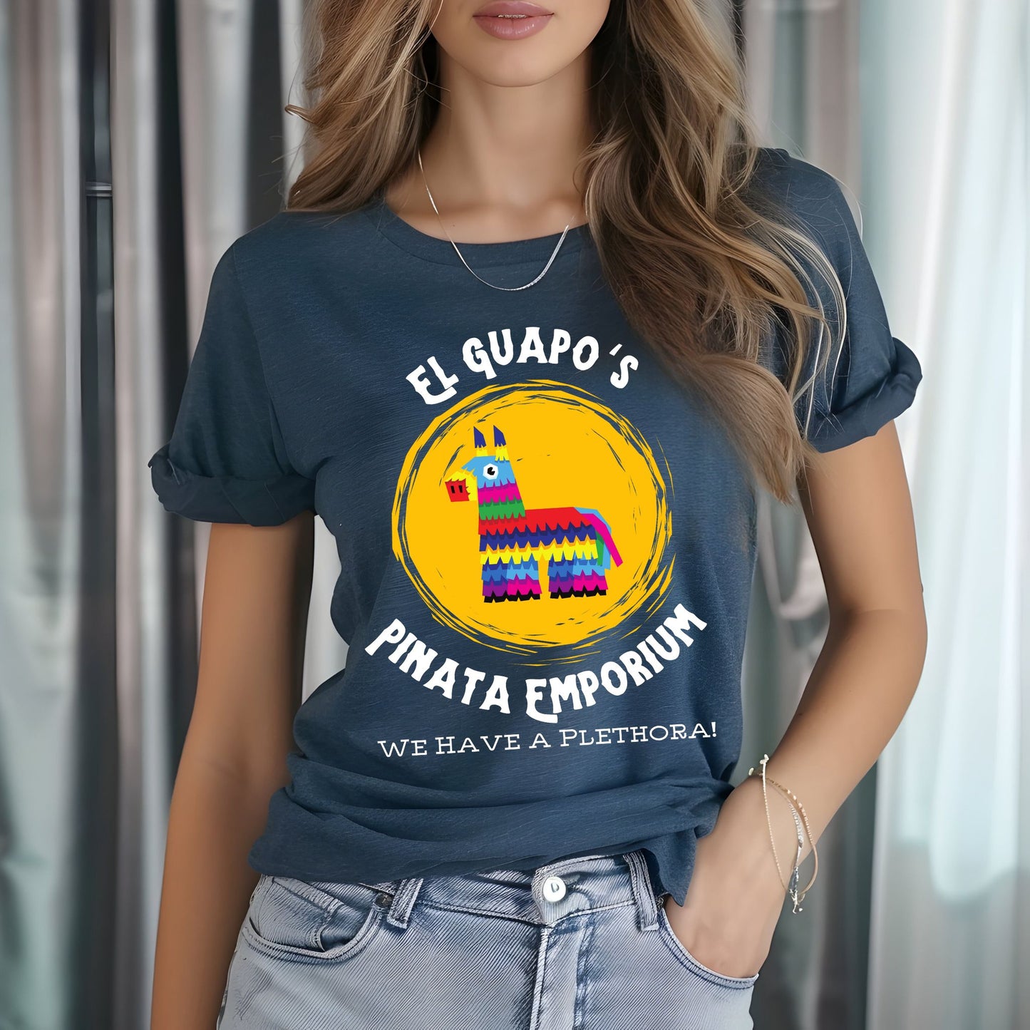 Graphic Tee El Guapo's Pinata Emporium Unisex T-Shirt, Cinco de Mayo Shirt, Funny Mexican Fiesta Top, Colorful Party Tee,