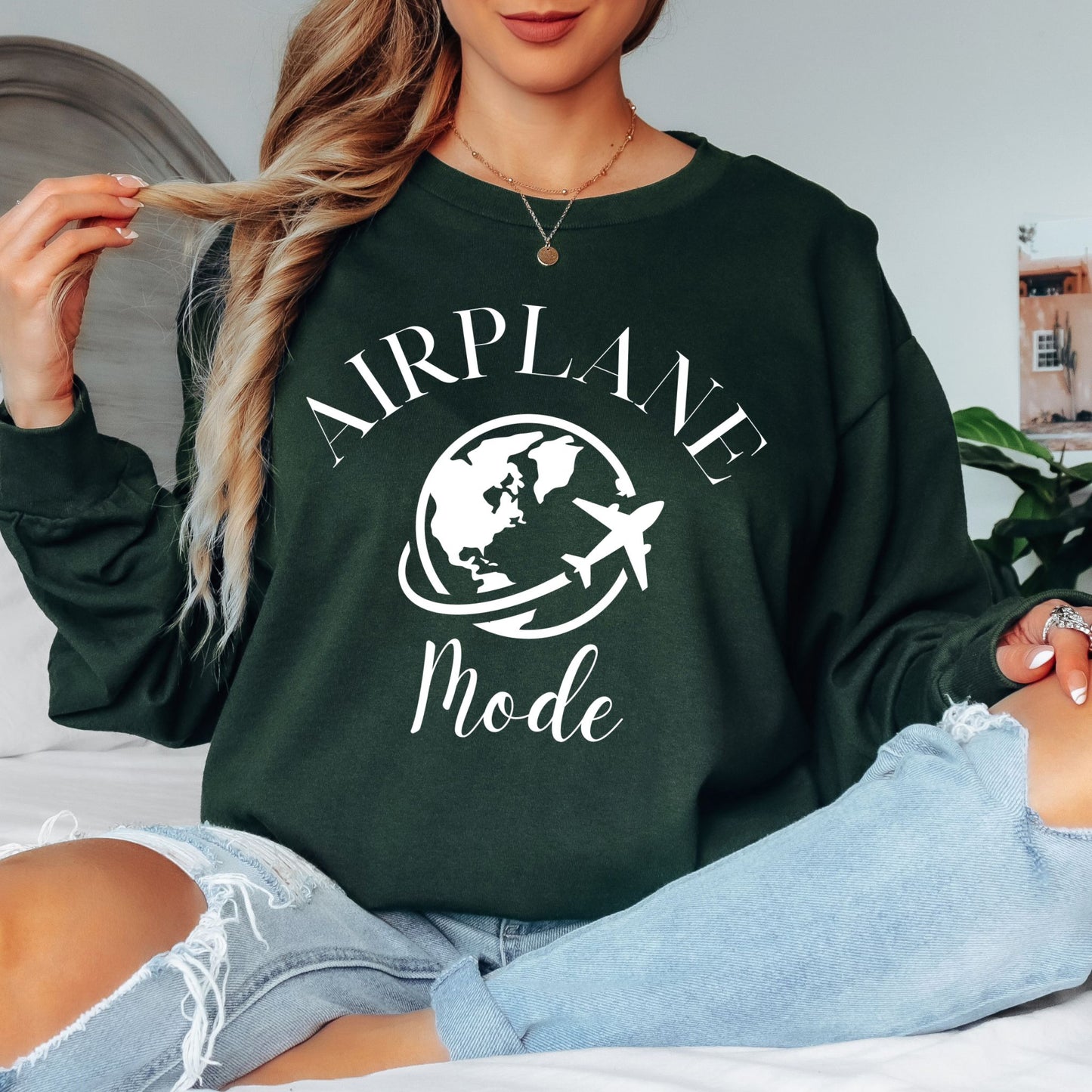 Airplane Mode TShirt Travel Gifts Adventure Time Tee Vacation Shirt Travel Tee Long Sleeve Tee