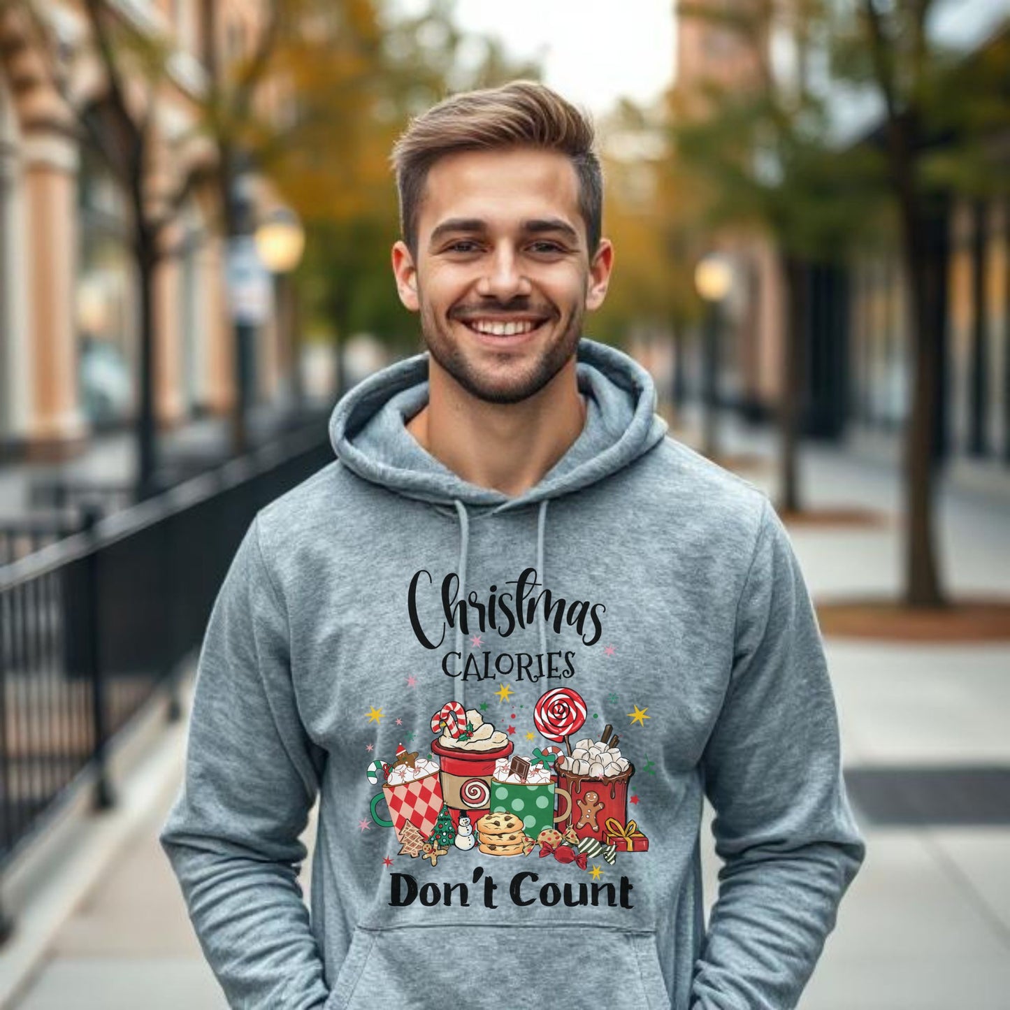 Christmas Calories Don't Count Hoodie Funny Christmas Sweatshirt Holiday Shirt Christmas Hoodie