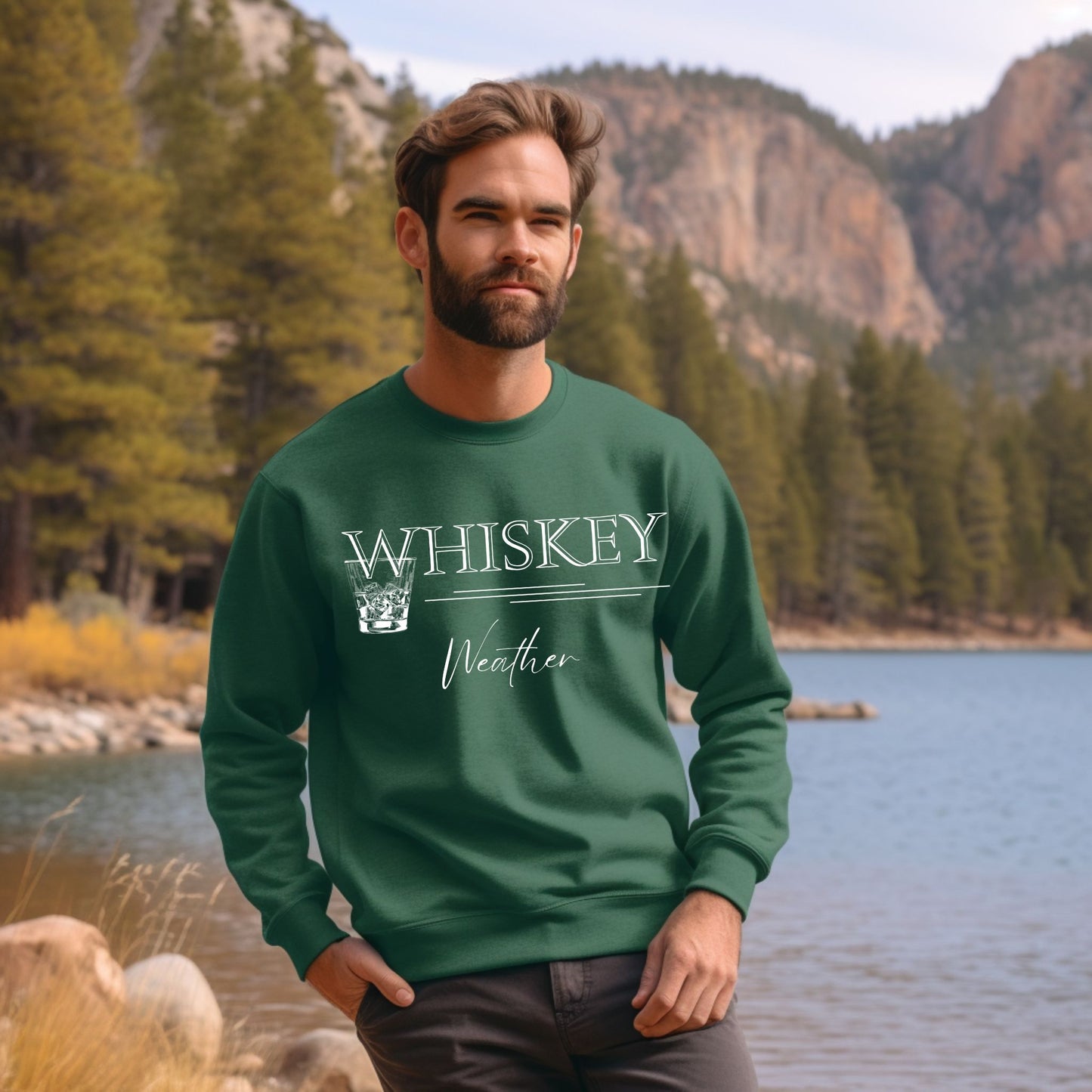 Whiskey Weather Sweatshirt Whiskey Lover Gift Alcohol Shirt Whiskey Lover Crewneck Drinking Shirt