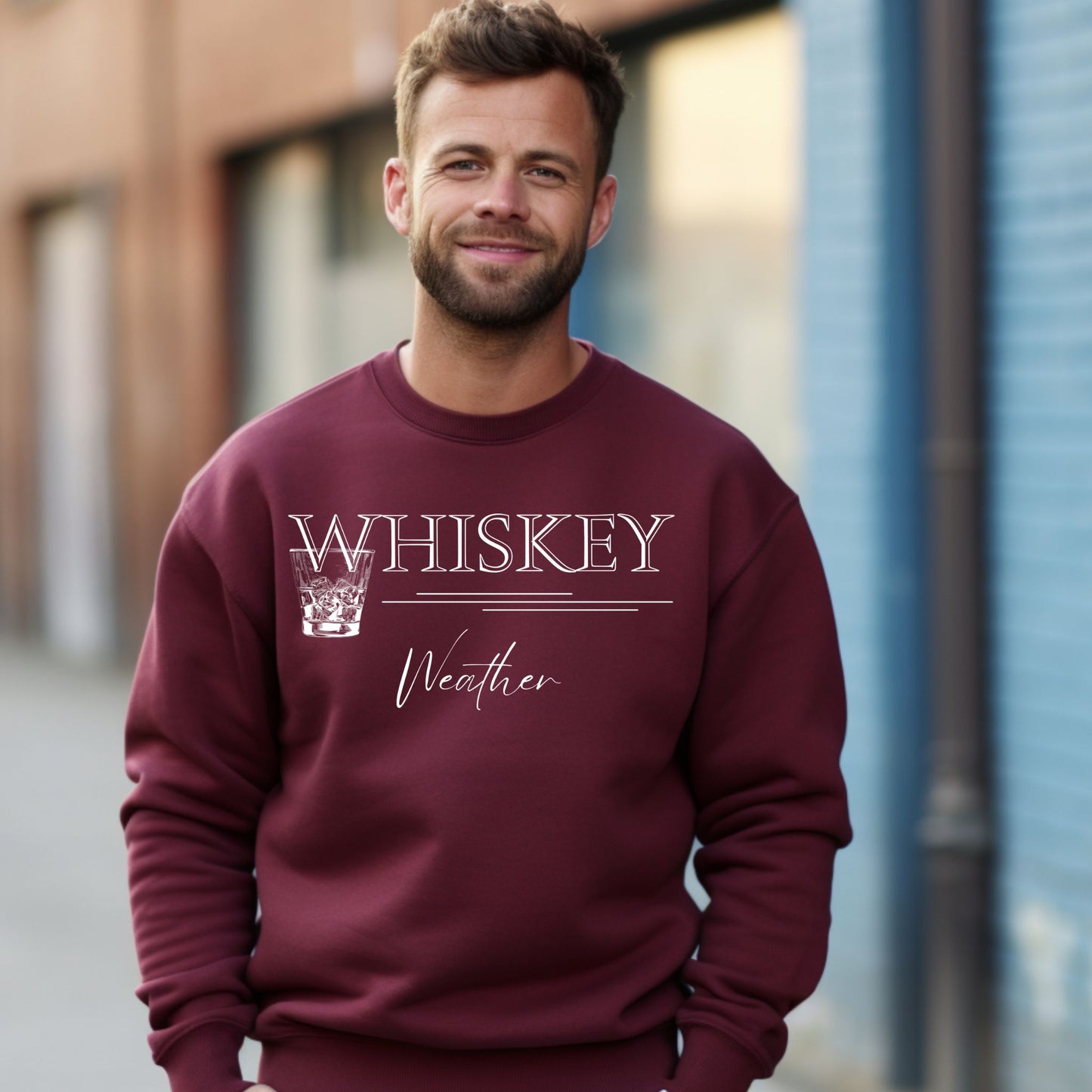 Whiskey Weather Sweatshirt Whiskey Lover Gift Alcohol Shirt Whiskey Lover Crewneck Drinking Shirt