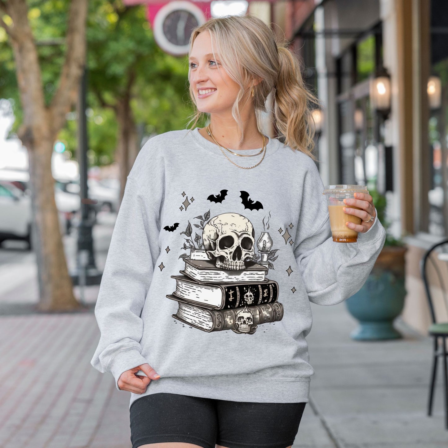 Skull Sweatshirt Dark Academia Shirt Book Lover Gift Librarian Shirt Bookish Sweatshirt  Literary Shirt Goth Sweatshirt
