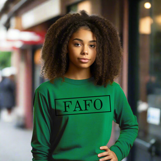 FAFO T-Shirt Bold Graphic Statement Shirt Long Sleeve Tee