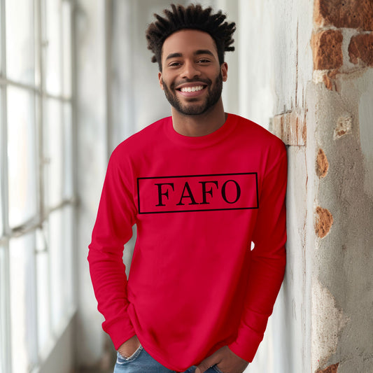 FAFO T-Shirt Bold Graphic Statement Shirt Long Sleeve Tee