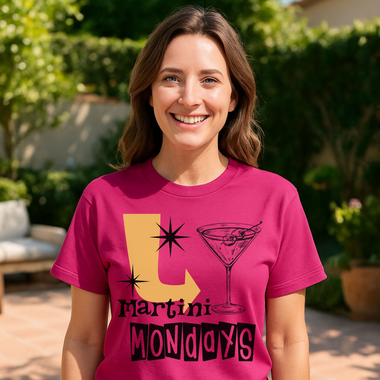 Retro Martini Cocktail T-Shirt, Martini Mondays, Funny Drink Shirt, Cocktail Lover Gift, Casual Party Tee, Weekend Vibes Apparel, Gift for Friends , Funny Vintage Happy Hour Tee
