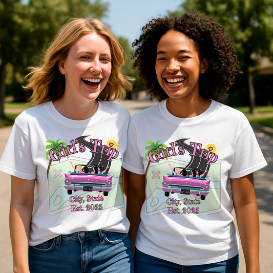 Custom Girls Trip Tee  Road Trip Shirt for Women  Matching Girls Trip Shirts Travel Squad Matching Tee Girls Trip 1