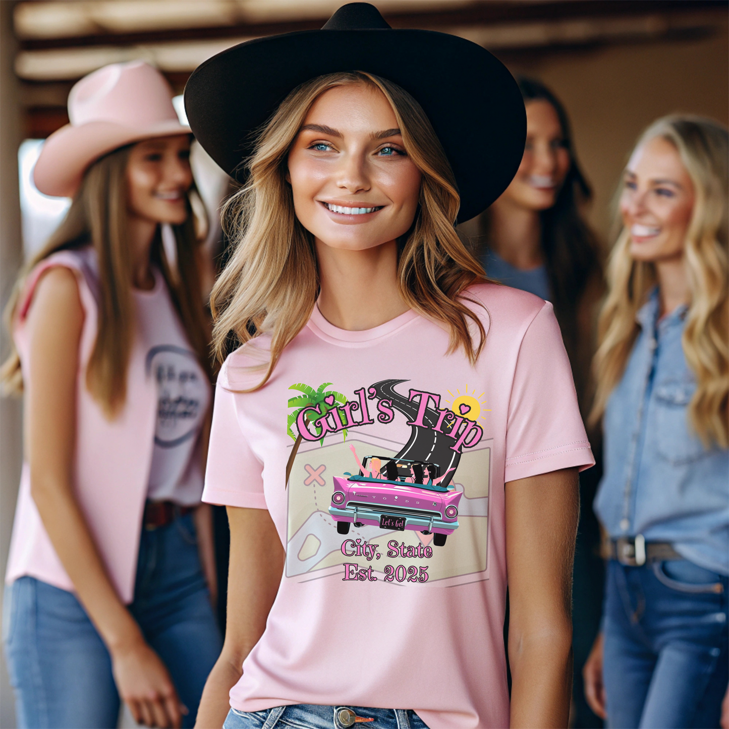 Custom Girls Trip Tee  Road Trip Shirt for Women  Matching Girls Trip Shirts Travel Squad Matching Tee Girls Trip 1