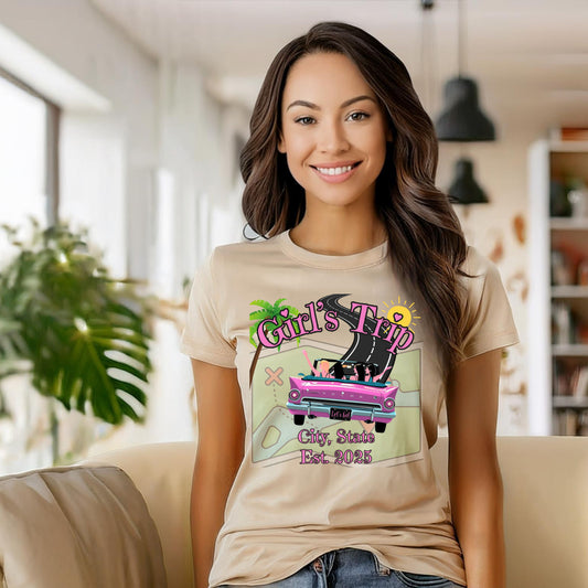 Custom Girls Trip Tee  Road Trip Shirt for Women  Matching Girls Trip Shirts Travel Squad Matching Tee Girls Trip 1
