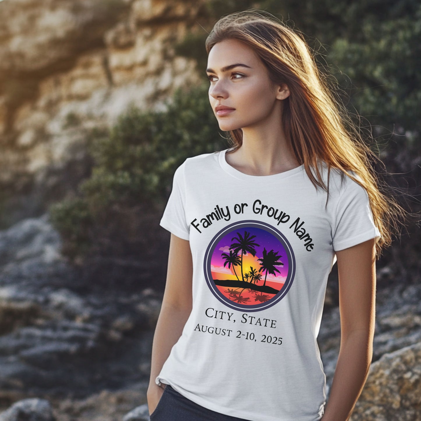 Family Vacation Unisex Softstyle T-Shirt with Customizable Design, Personalized Group Tee, Beach Trip Family Shirt, Summer Celebration [...]