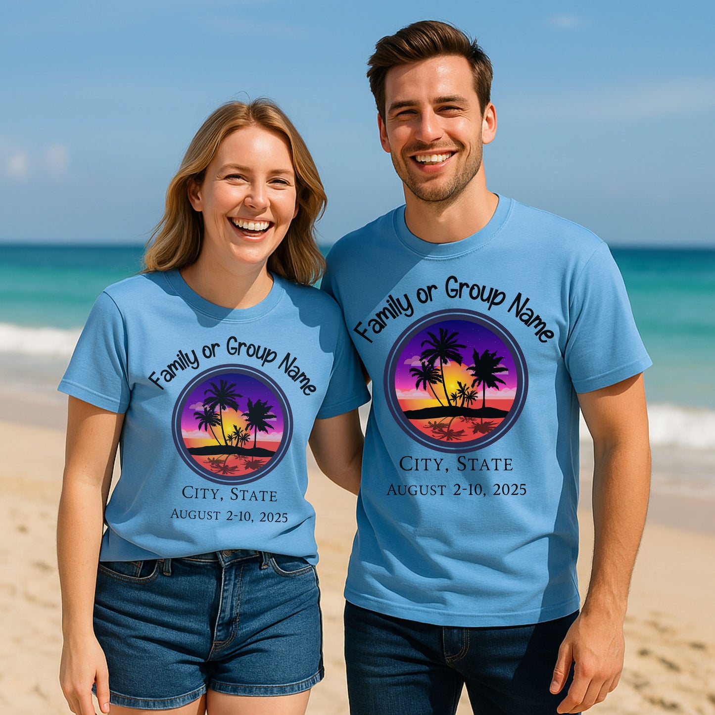 Family Vacation Unisex Softstyle T-Shirt with Customizable Design, Personalized Group Tee, Beach Trip Family Shirt, Summer Celebration [...]