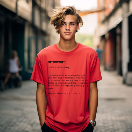 Introvert Definition T-Shirt – Funny Gift for Quiet People & Thinkers
