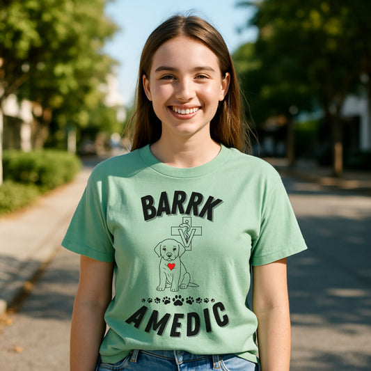 Barrkamedic Dog Lover T-Shirt – Funny Vet Tech Gift & Animal Rescue Tee