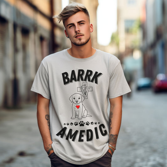 Barrkamedic Dog Lover T-Shirt – Funny Vet Tech Gift & Animal Rescue Tee