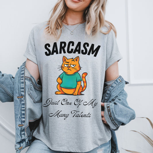 Sarcastic Cat T-Shirt – Funny Graphic Tee for Women, Snarky Humor Shirt, Casual Gift for Cat Lovers