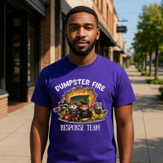 Dumpster Fire Response Team Shirt Funny Emergency Humor Tee Sarcastic Animal T Shirt Firefighter EMT Parody Graphic Tee Unisex Funny Gift