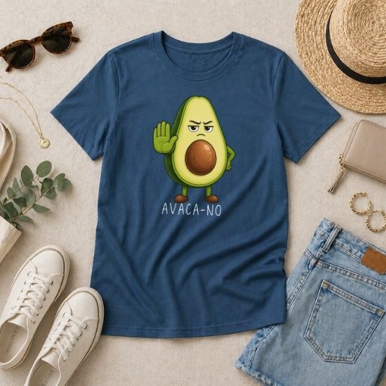 Avaca No Shirt, Funny Avocado Shirt, Sarcastic Graphic Tee, Cute Food Pun Shirt, Funny Saying Shirt, Relatable Humor Tee, Casual Graphic T Shirt