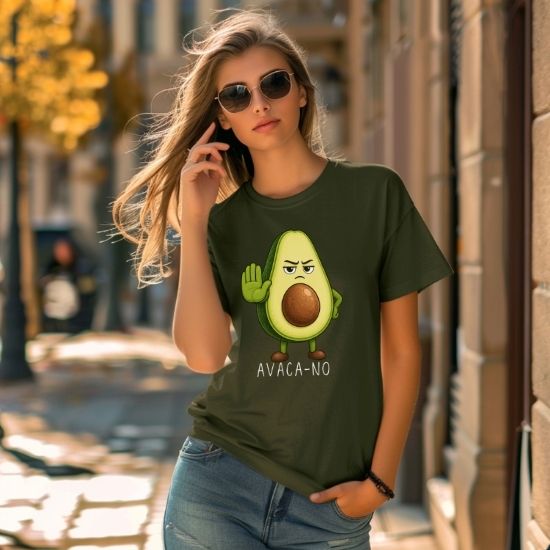 Avaca No Shirt, Funny Avocado Shirt, Sarcastic Graphic Tee, Cute Food Pun Shirt, Funny Saying Shirt, Relatable Humor Tee, Casual Graphic T Shirt
