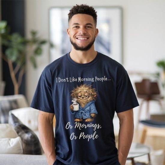Funny Morning Person Shirt, I Don’t Like Morning People Tee, Coffee Lover Shirt, Introvert Humor T Shirt, Sarcastic Graphic Tee, Funny Coffee Shirt, Relatable Humor Tee