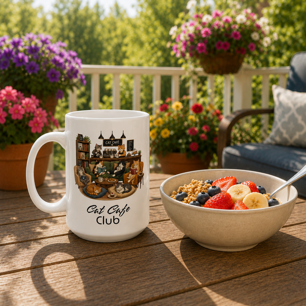 Cat Cafe Club Mug, Cozy Cat Coffee Mug, Cute Cat Lover Gift, Bookish Cat Mug, Coffee Lover Mug, Cat Cafe Aesthetic Cup, Cute Kittens Mug, Reading Cat Mug, Cozy Cafe Mug, Cat Mom Gift, Whimsical Cat...