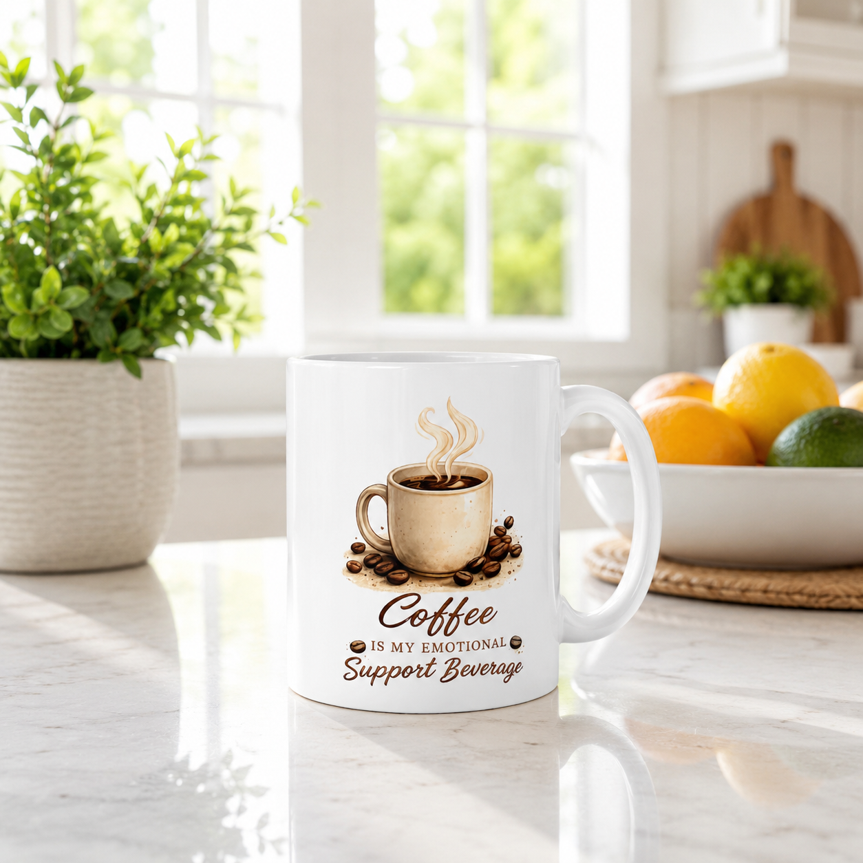 Coffee Is My Emotional Support Beverage Mug, Funny Coffee Mug, Coffee Lover Gift, Emotional Support Mug, Cozy Coffee Cup, Morning Humor Mug, Cute Coffee Mug, Coffee Addict Gift