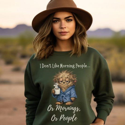 Funny Morning Person Sweatshirt, I Don’t Like Morning People Sweatshirt, Coffee Lover Sweatshirt, Introvert Humor Crewneck, Sarcastic Graphic Sweatshirt, Cozy Coffee Shirt, Relatable Humor Sweatshirt...