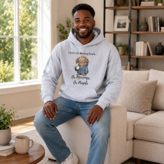 Funny Morning Person Hoodie, I Don’t Like Morning People Hoodie, Coffee Lover Hoodie, Introvert Humor Hoodie, Sarcastic Graphic Hoodie, Funny Coffee Hoodie, Cozy Relatable Hoodie