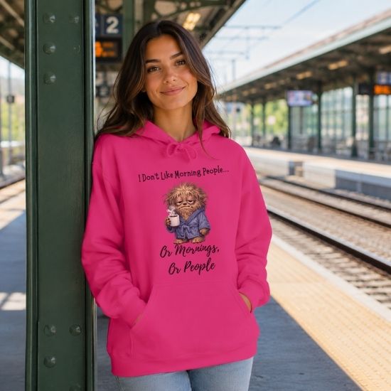 Funny Morning Person Hoodie, I Don’t Like Morning People Hoodie, Coffee Lover Hoodie, Introvert Humor Hoodie, Sarcastic Graphic Hoodie, Funny Coffee Hoodie, Cozy Relatable Hoodie