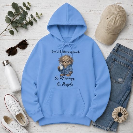 Funny Morning Person Hoodie, I Don’t Like Morning People Hoodie, Coffee Lover Hoodie, Introvert Humor Hoodie, Sarcastic Graphic Hoodie, Funny Coffee Hoodie, Cozy Relatable Hoodie