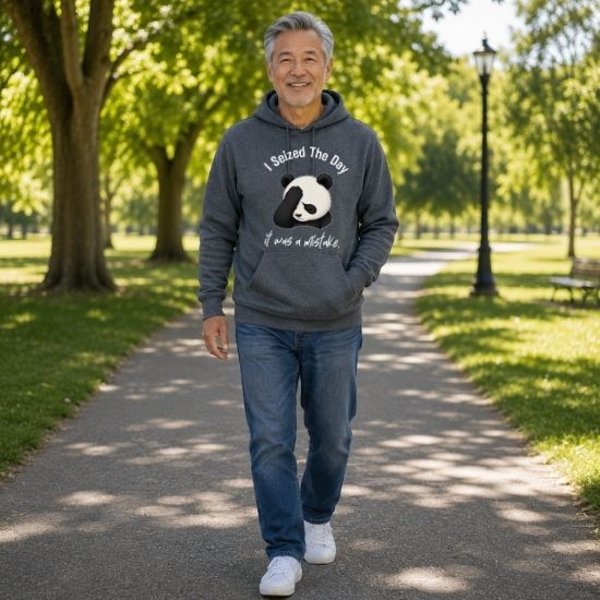 I Seized The Day It Was A Mistake Hoodie, Funny Panda Hoodie, Sarcastic Panda Sweatshirt, Introvert Humor Hoodie, Burnout Graphic Hoodie