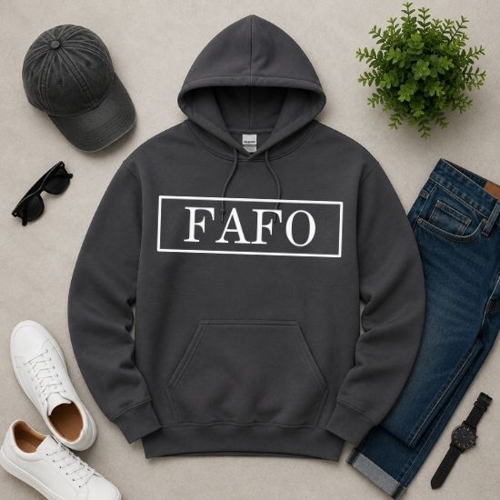 FAFO Hoodie, Bold Statement Hoodie, Minimalist Graphic Hoodie, Streetwear Hoodie, FAFO Sweatshirt, Unisex Pullover Hoodie, Edgy Graphic Hoodie, Confidence Hoodie